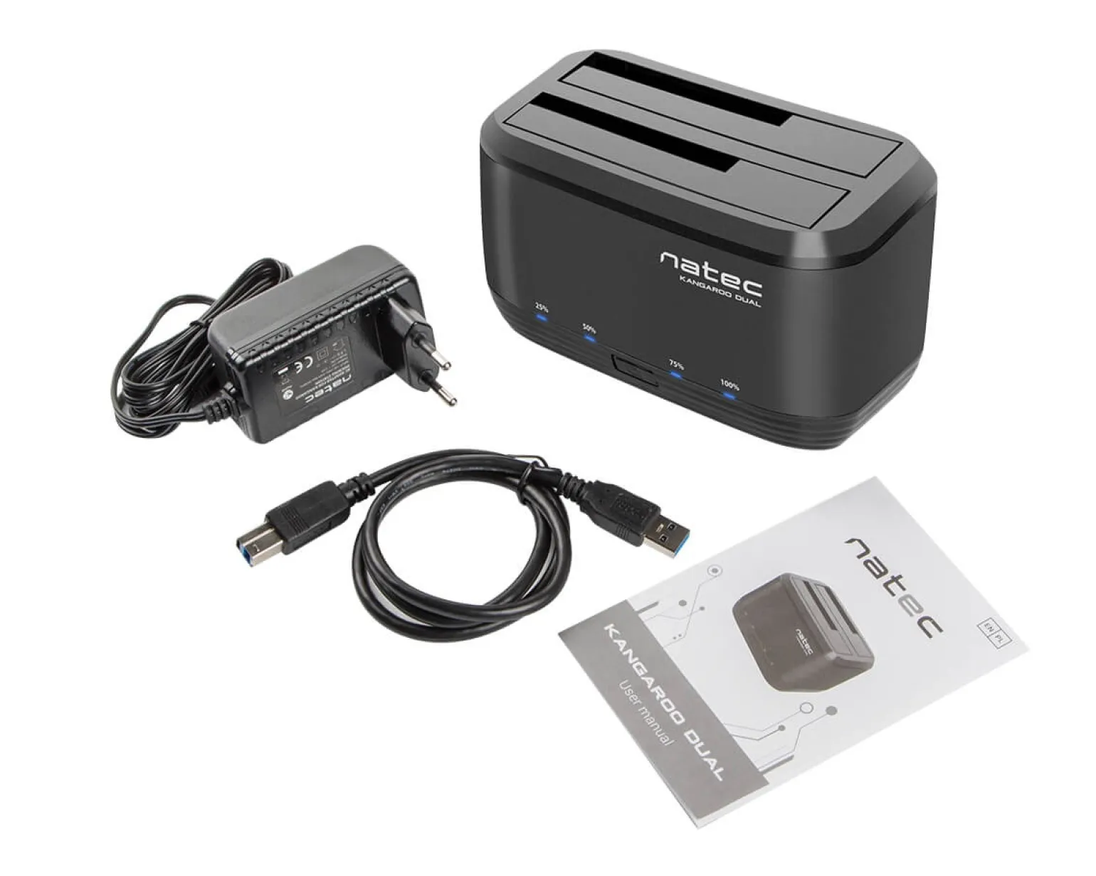HDD Docking Station Kangaroo DUAL Sata USB 3.1