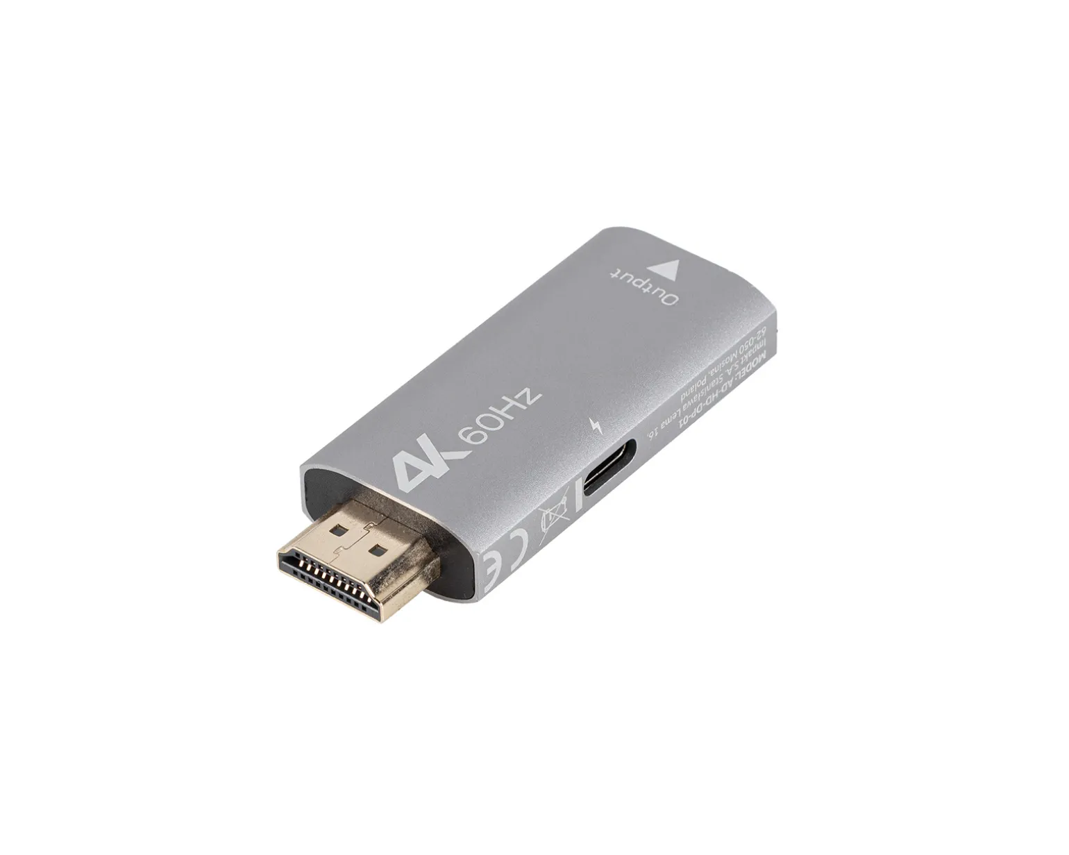 HDMI to DisplayPort Adapter 4K - Silver