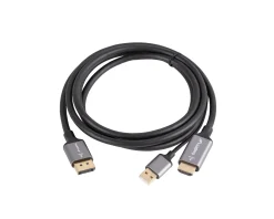 HDMI to DisplayPort Cable 4K Black - 1.8m