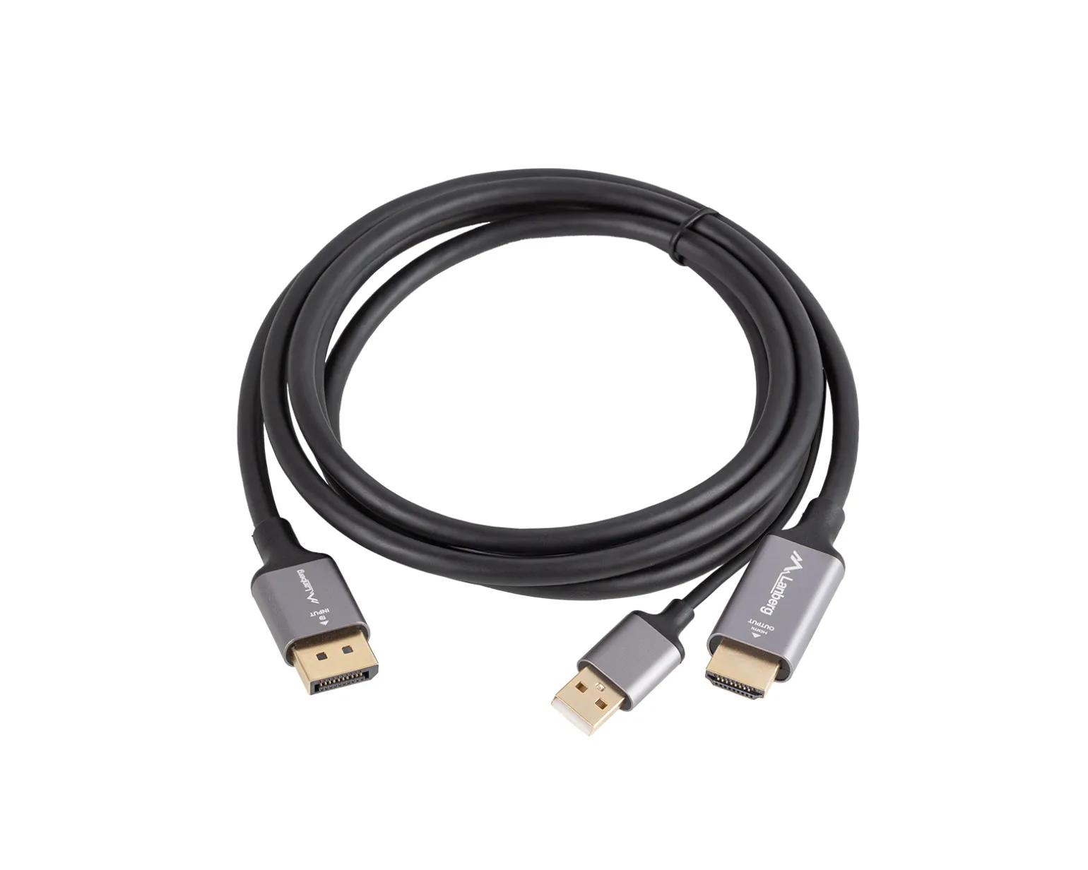 HDMI to DisplayPort Cable 4K Black - 1.8m