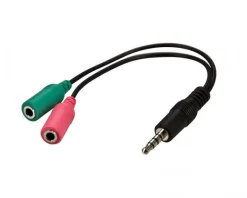 Headset Adapter for Smartphone 10cm Black