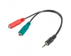 Headset Adapter 3.5mm (Male) 4-Pin to 2x3.5mm (Female)