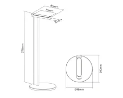 Headset Stand Aluminum - Silver