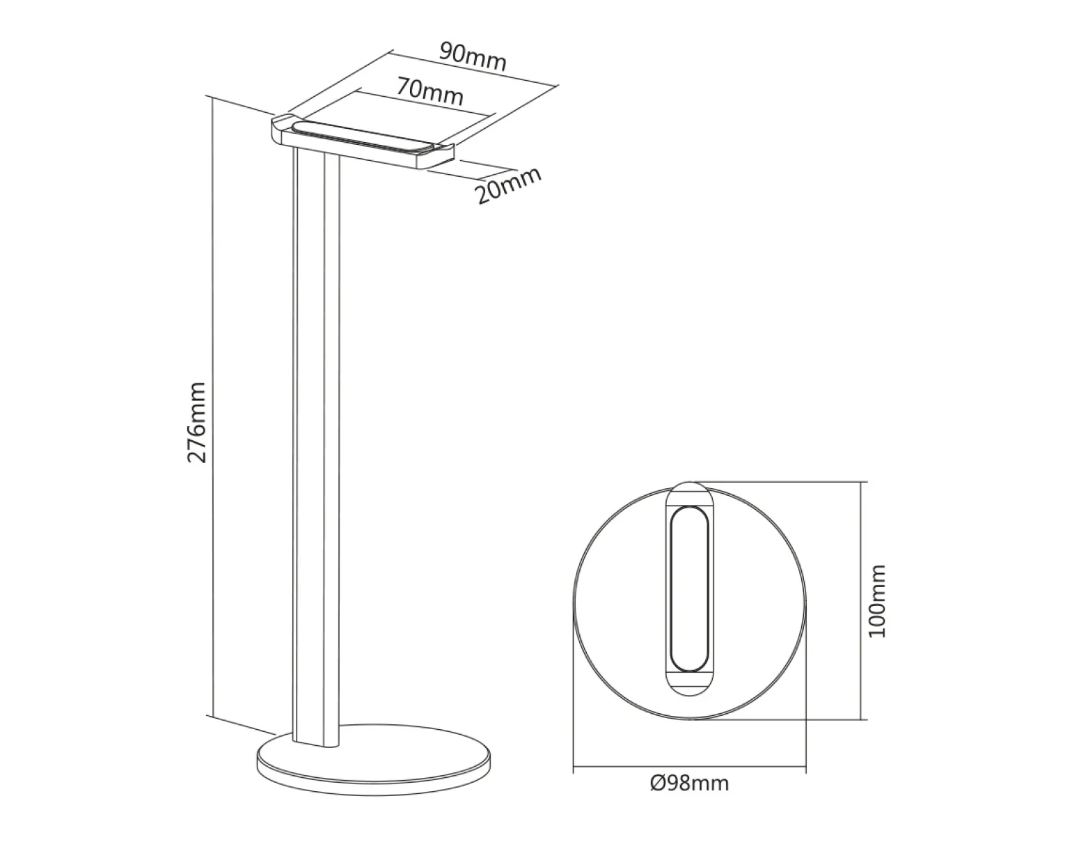 Headset Stand Aluminum - Silver