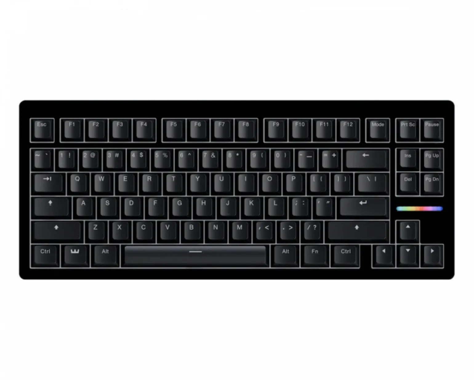 80HE 80% Keyboard Zinc Alloy Black - ANSI