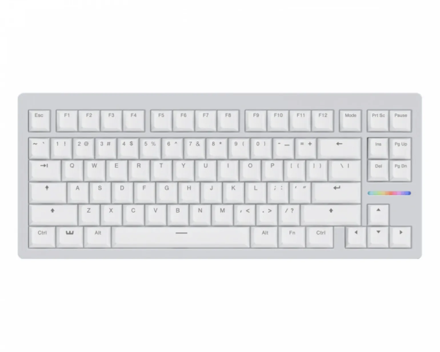 80HE 80% Keyboard Zinc Alloy White - ANSI