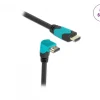 High Speed HDMI-Cable 2.1 Downwards angled - Black - 1m