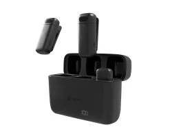 Hopper Lavalier Wireless Microphone 2pcs (Lightning) - Black
