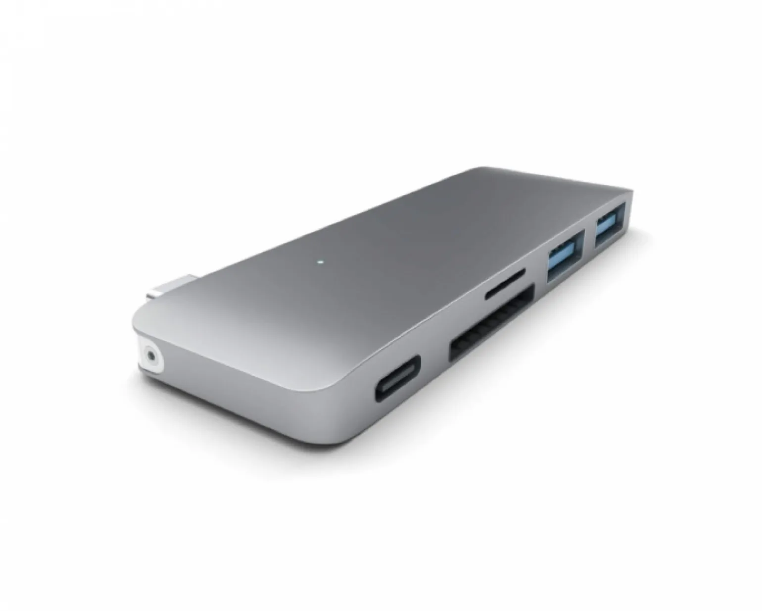 3-in-1 USB-C Pass Through USB Hub - Space Gray