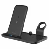 2-in-1 Wireless Charger, 10W, USB-C, Qi - Black