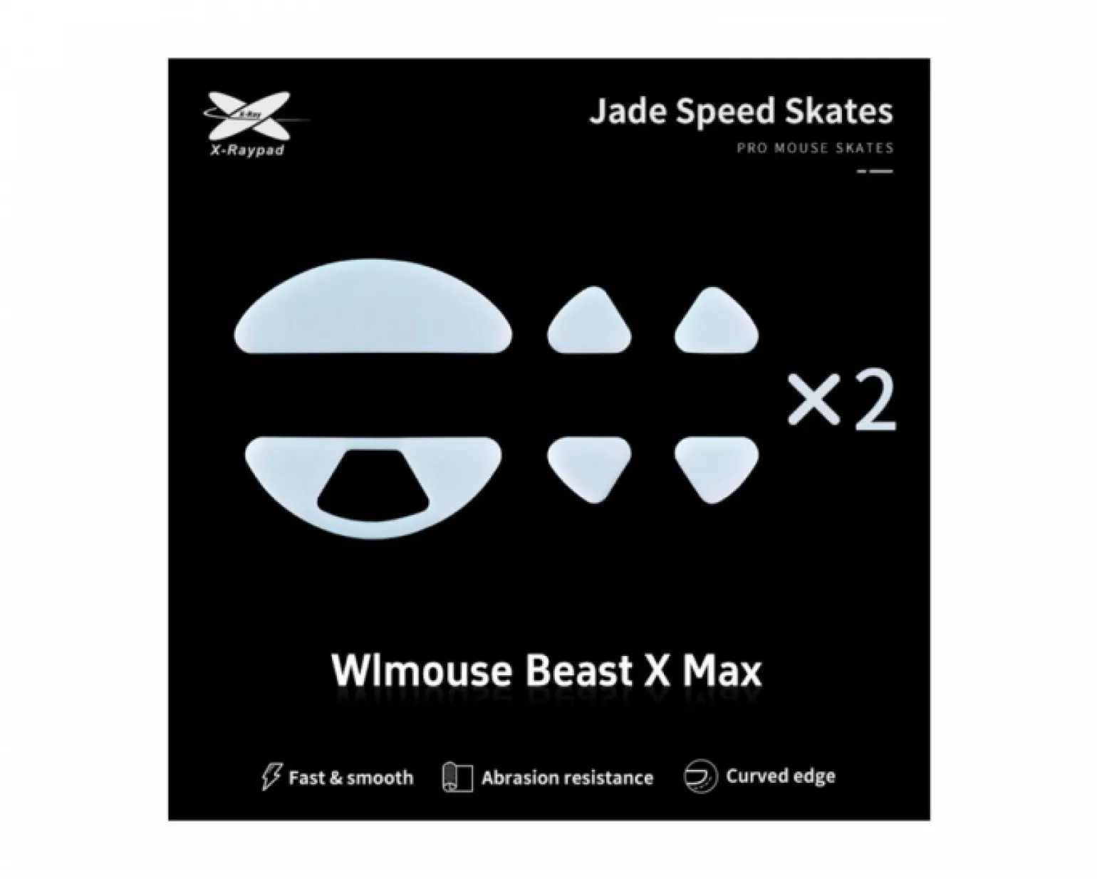 Jade Mouse Skates for WLmouse Beast X Max
