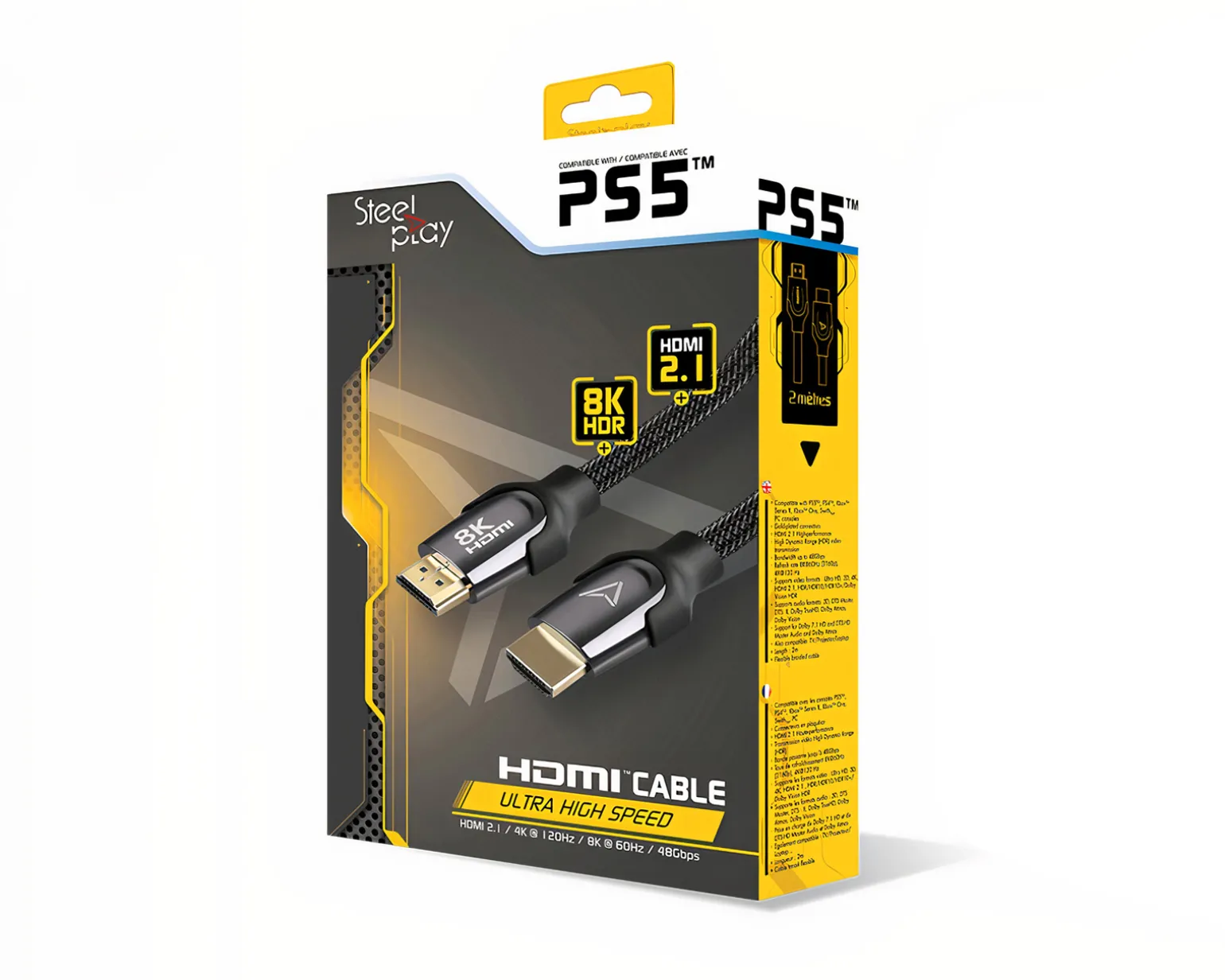8K HDMI 2.1 Cable - PS5 HDMI Cable - 2m