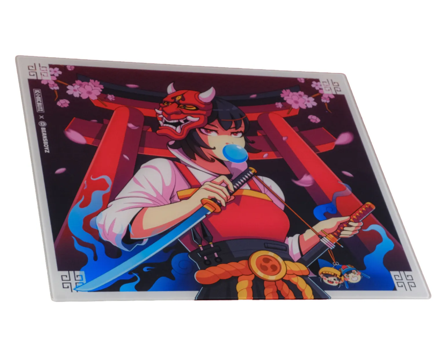 Limited Edition Prism Glass Mousepad - Sakura by Beansboyz