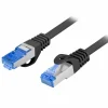 10 Meter Cat6A FTP LSZH CCA Patchcord Black + Fluke Passed