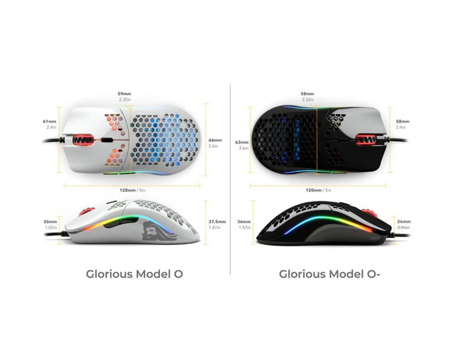 Model O- Gaming Mouse Glossy Black
