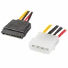 Molex (Male) 4 PIN to 2X SATA (Female) 15 PIN Cable 30cm