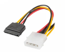 Molex (Male) to 2X SATA (Female) Cable 15cm