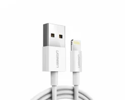 Nickel Plating ABS Shell USB-A to Lightning Cable 2m - White