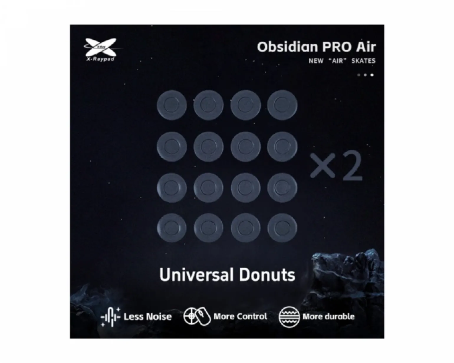 Obsidian Air Pro Mouse Skates - Universal Donuts