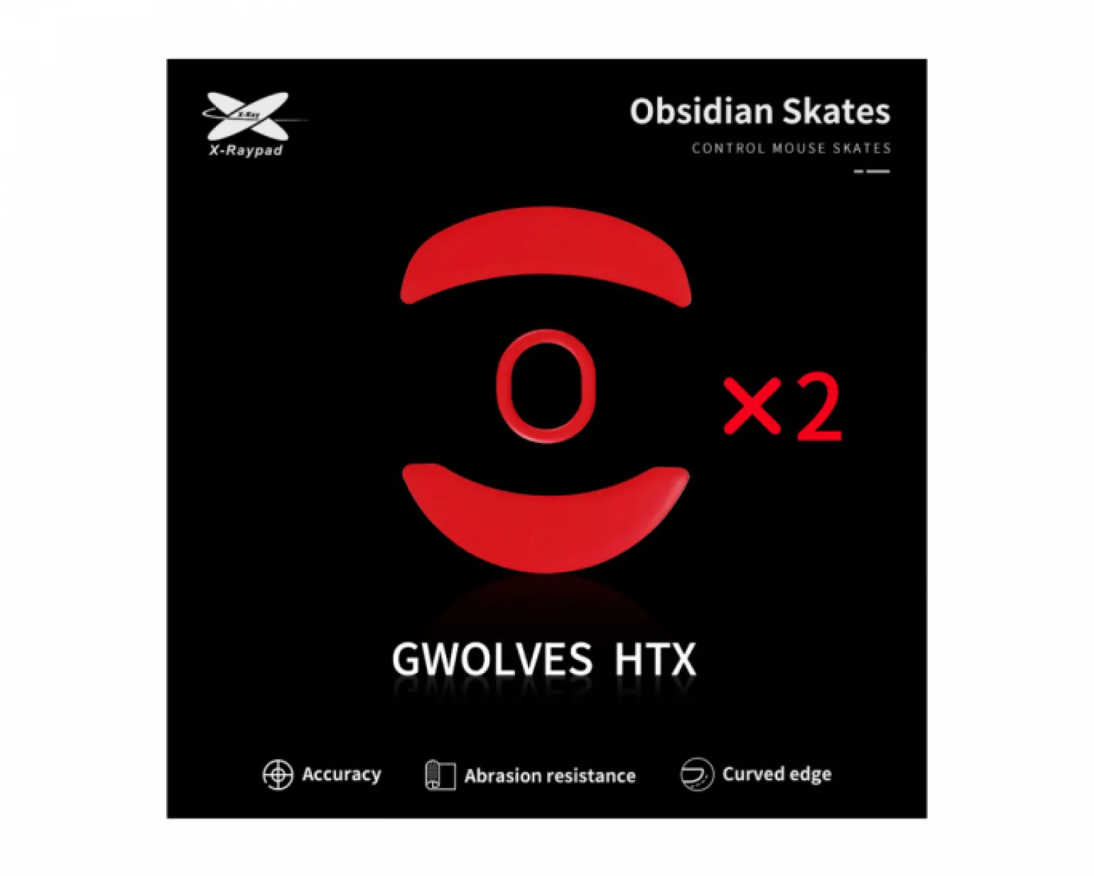 Obsidian Mouse Skates for G-Wolves HTX 4K/HTX ACE