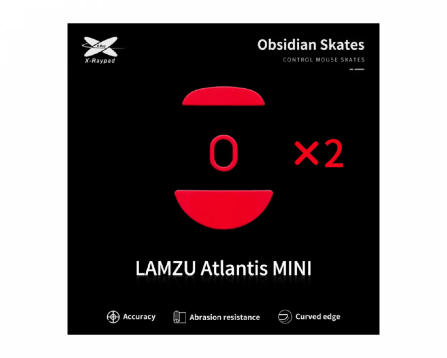 Obsidian Mouse Skates for Lamzu Atlantis Mini
