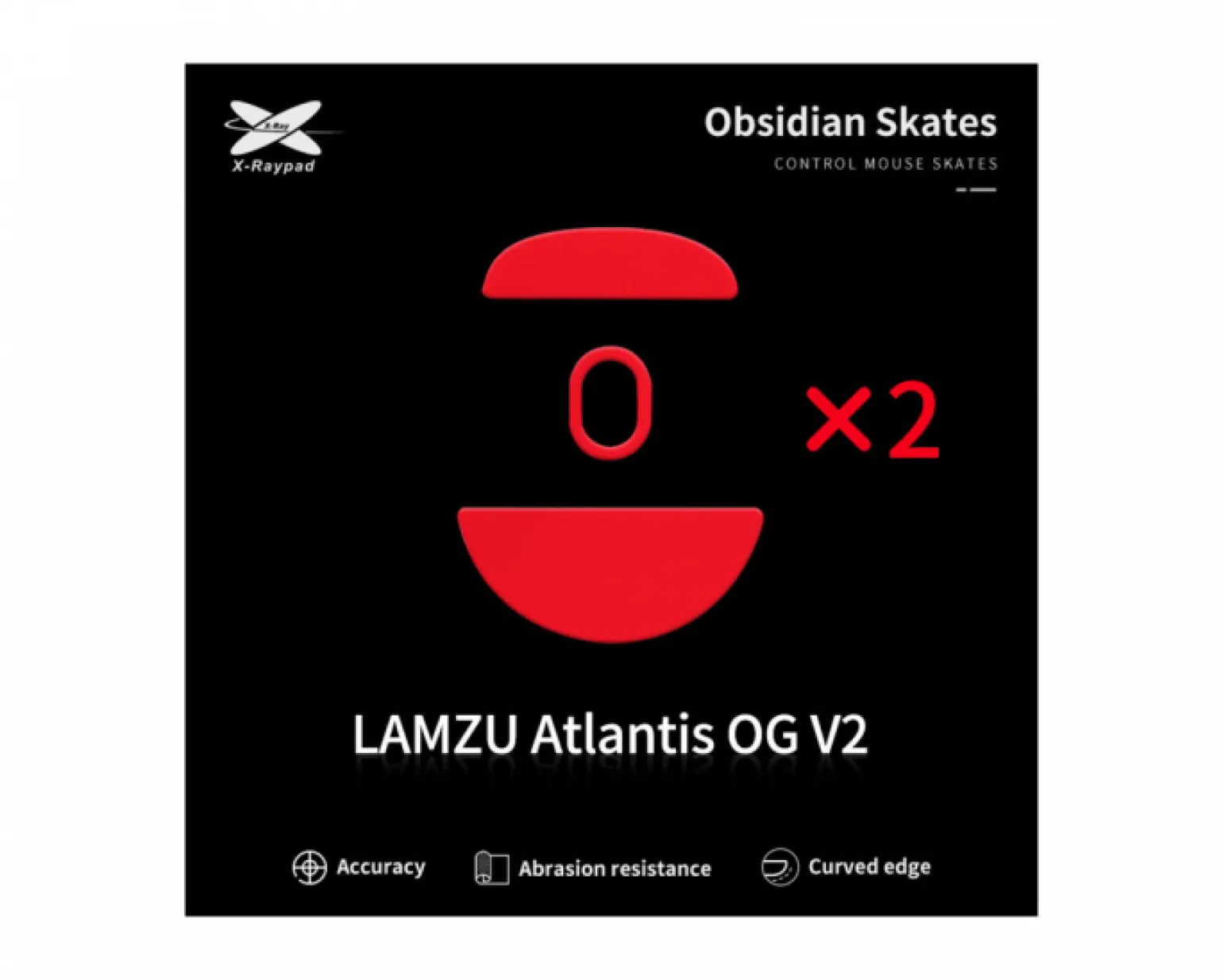 Obsidian Mouse Skates for Lamzu Atlantis OG V2