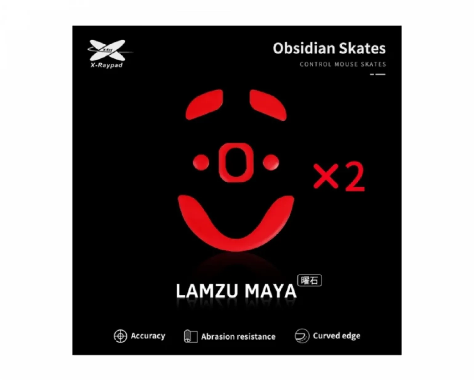 Obsidian Mouse Skates for Lamzu Maya