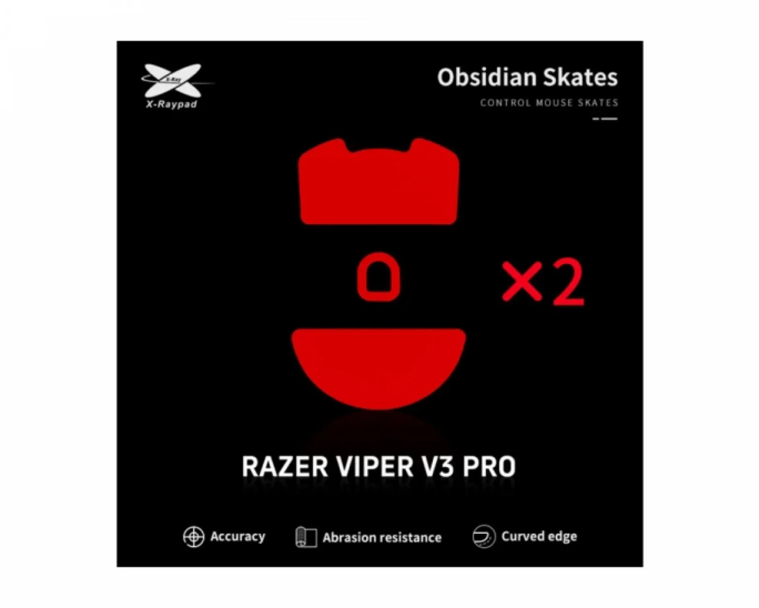 Obsidian Mouse Skates for Razer Viper V3 Pro