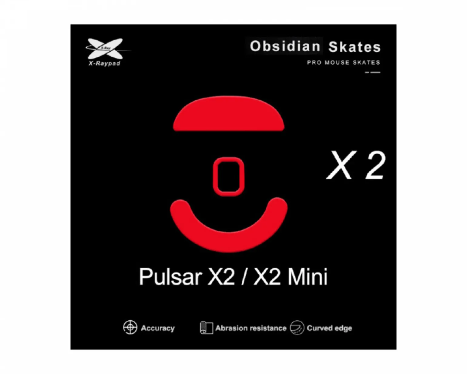 Obsidian Mouse Skates Pulsar X2/X2 Mini/X2V2/X2H