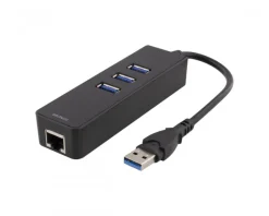 4 Ports USB 3.0 Gigabit Ethernet Lan Network Adapter Hub To 1000Mbps
