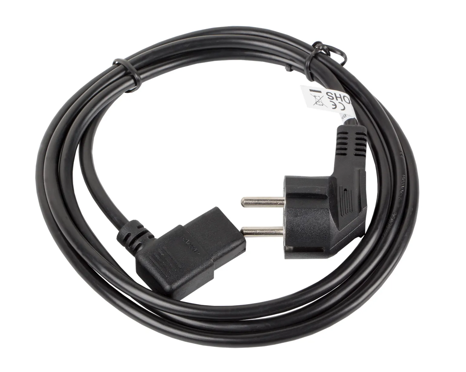Power Cable Angled C13 (1.8 meter) Black