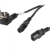 Power Cable Split 2x C13 (2 meter) Black