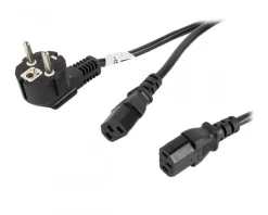 Power Cable Split 2x C13 (2 meter) Black