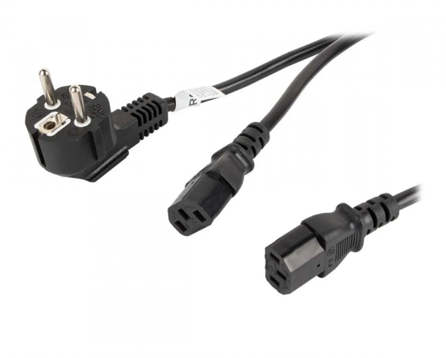 Power Cable Split 2x C13 (2 meter) Black