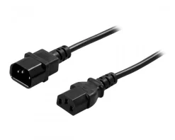 Power Supply cable extension Black 1m