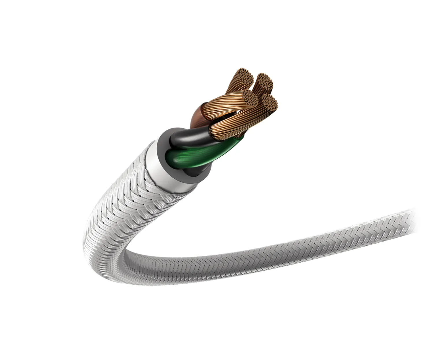 PRATI Charging Cable Micro USB to USB-A 2.0 - Silver LED 1m