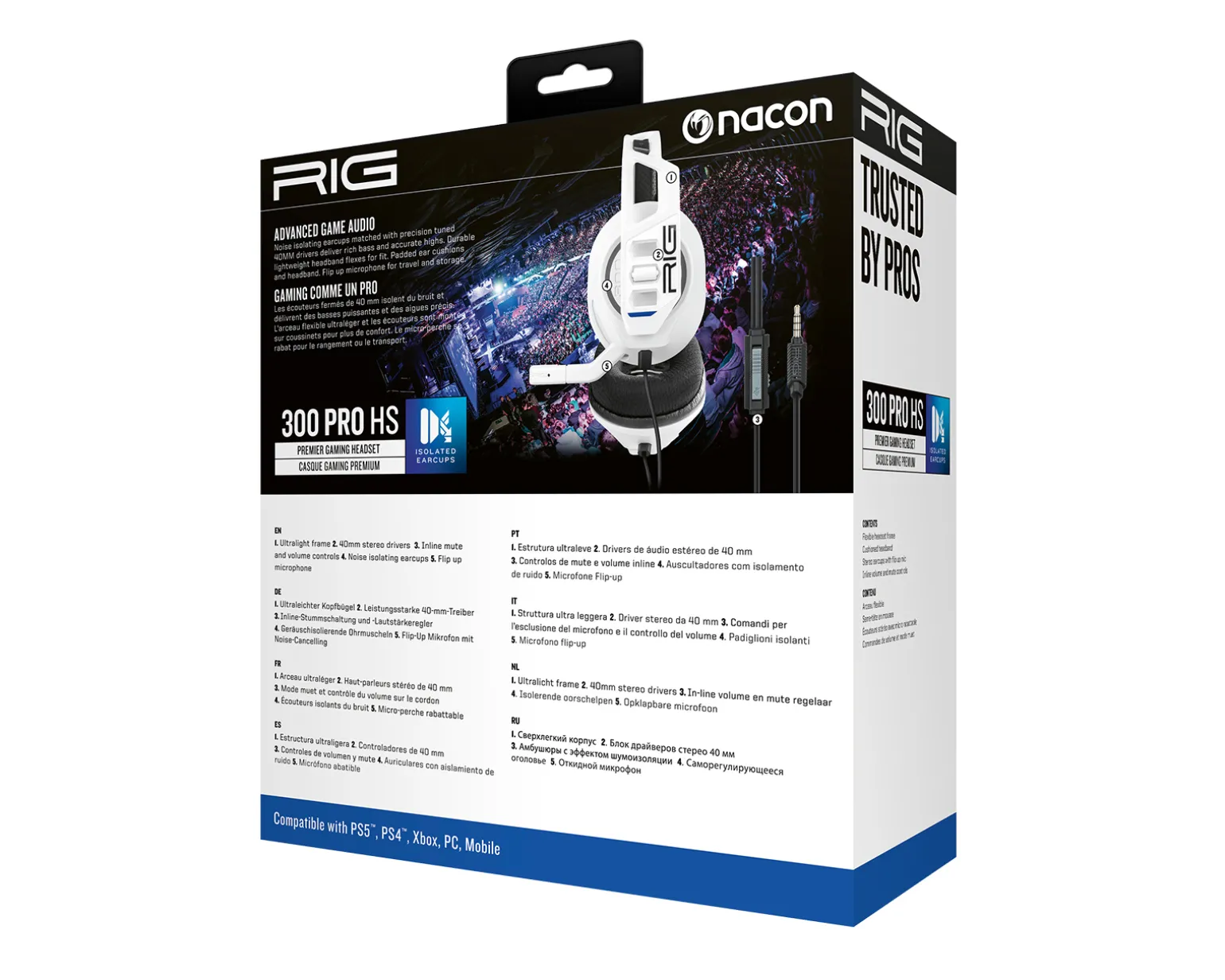 300 PRO HS Gaming Headset - White