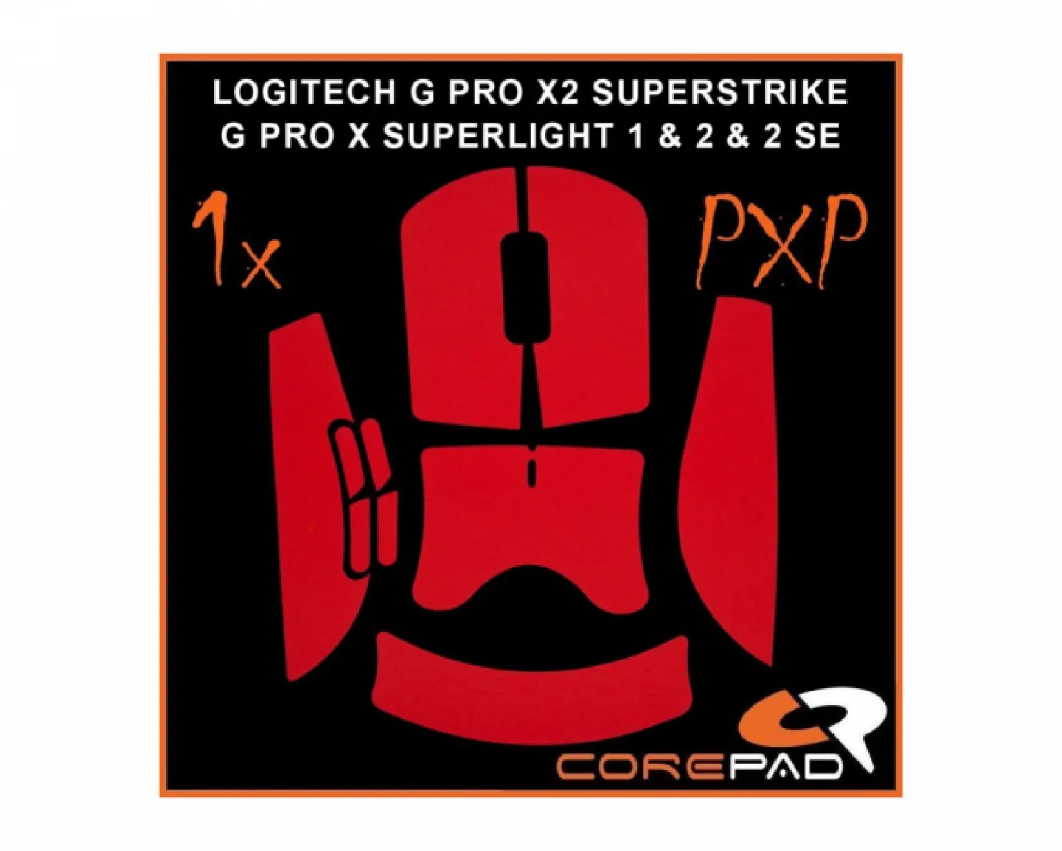 PXP Grips for Logitech G Pro X Superlight 2 - Red