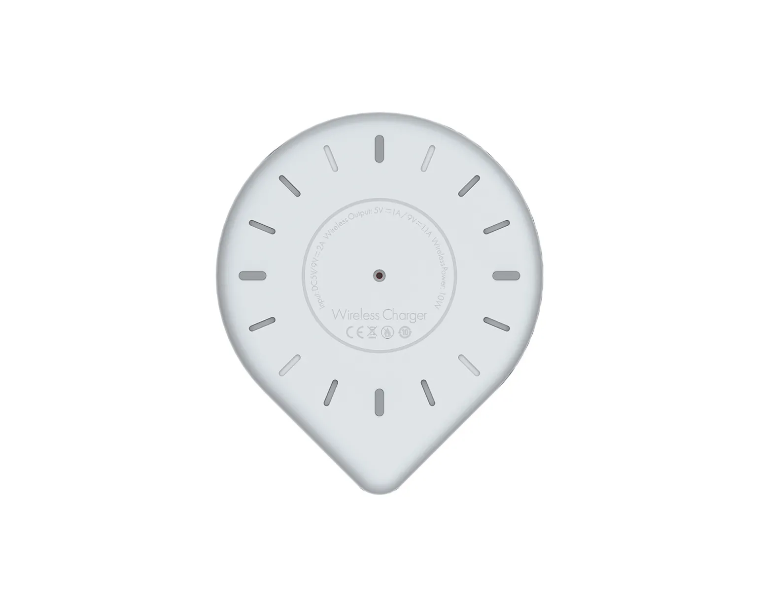 Qi Wireless Charger & LED bedside lamp, 10W - White