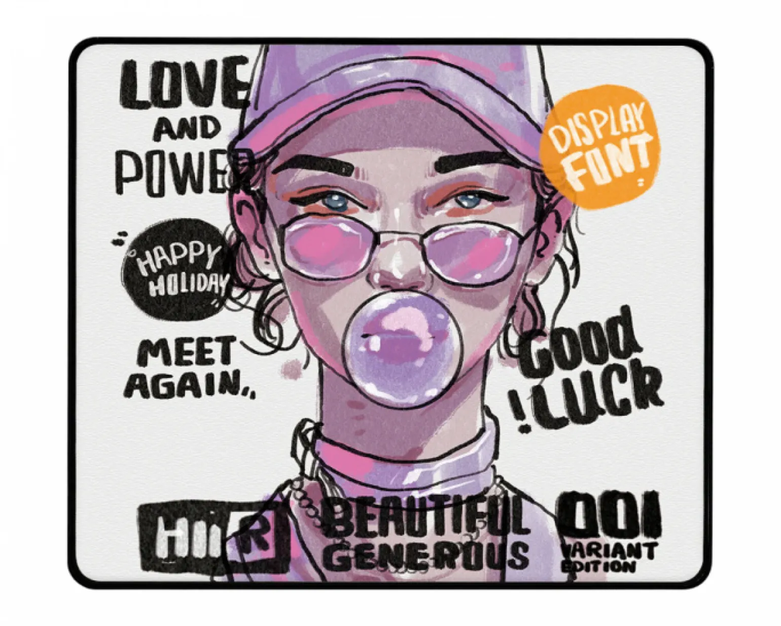 Rapper Girl - Gaming Mousepad - XL