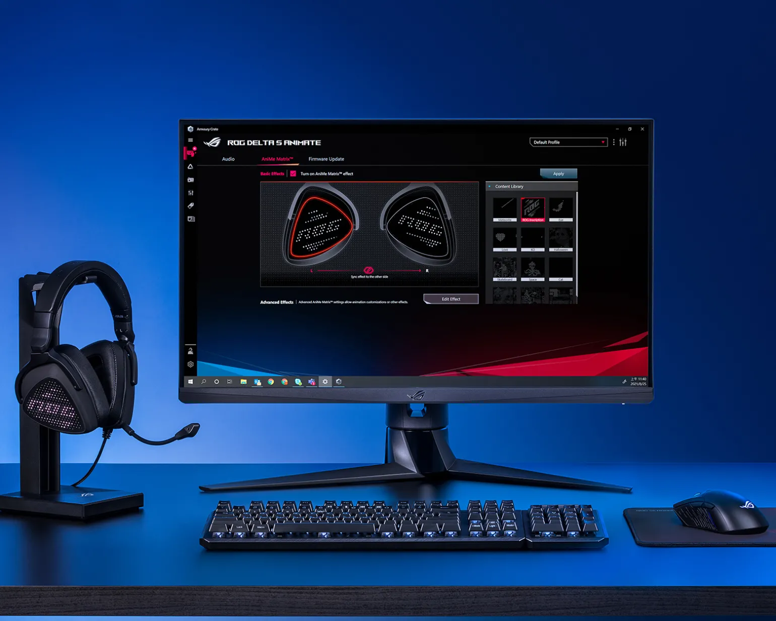 ROG Delta S Animate Gaming Headset (PC/PS5/Switch) - Black