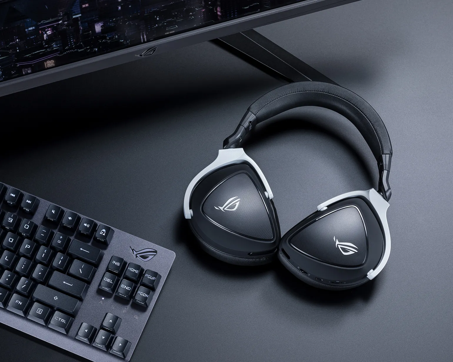 ROG Delta S Wireless Gaming Headset (PC/PS5/Switch) - Black/White