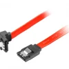 SATA 2 Angled (3GB/S) 100cm Metal Clips - Red