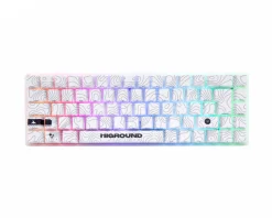 SNOWSTONE Base 65 Hotswap Gaming Keyboard - ISO UK [White Flame]