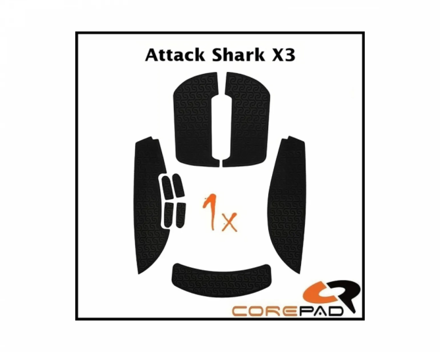 Soft Grips for Attack Shark X3 - Black
