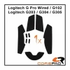 Soft Grips for Logitech G Pro Wired/G102/G203/G304/G305 Series - Black