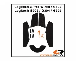 Soft Grips for Logitech G Pro Wired/G102/G203/G304/G305 Series - Black