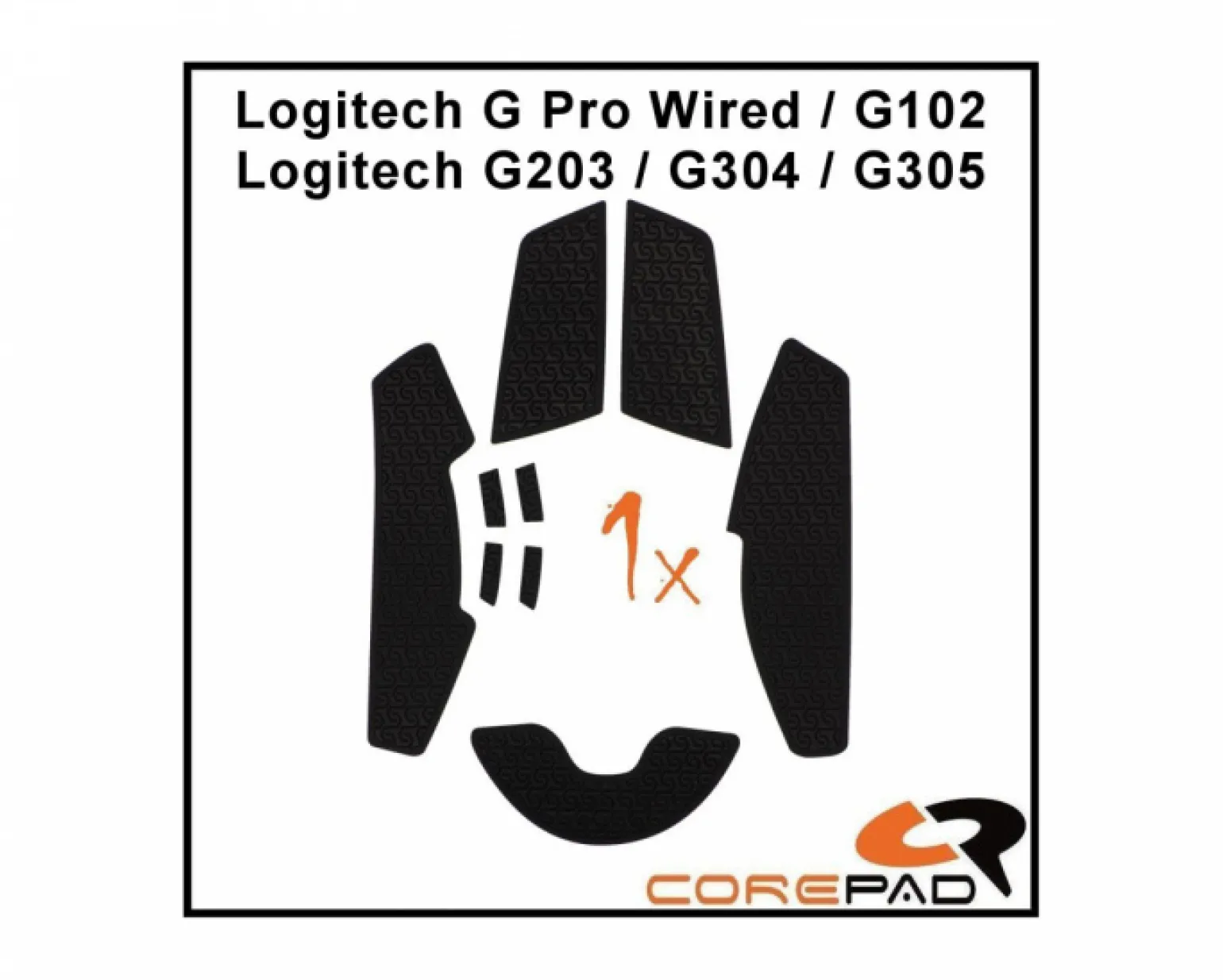 Soft Grips for Logitech G Pro Wired/G102/G203/G304/G305 Series - Black