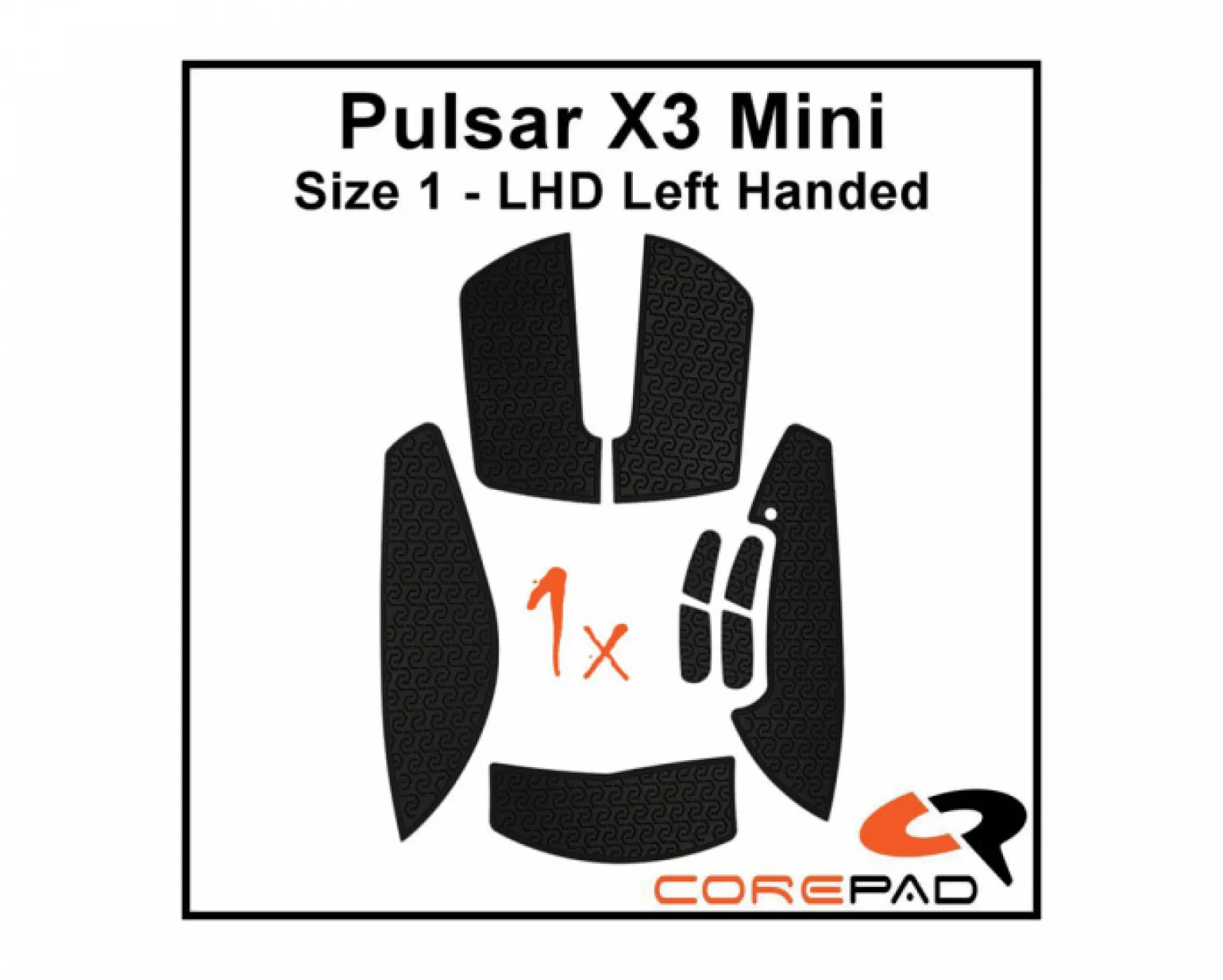 Soft Grips for Pulsar X3 Mini LHD - Black