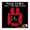 Soft Grips for Pulsar X3 Mini RHD - Red